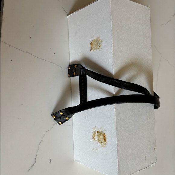 NWT Luxtrada 18K Gold plated metallic leather Women's Sandals refined elegance - Picture 14 of 16